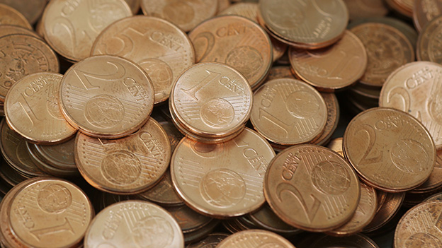 Mehrere 1-,2- und 5- Cent Münzen