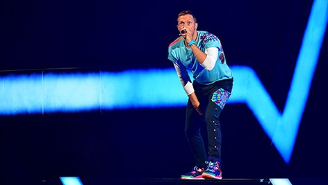 Chris Martin von Coldplay auf der Bühne