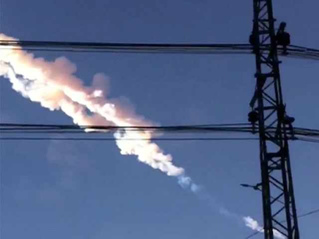 15. Februar 2013: der Meteorit über Tscheljabinsk