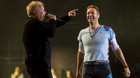 Herbert Groenemeyer / Chris Martin / Coldplay beim Global Citizen Festival in Hamburg