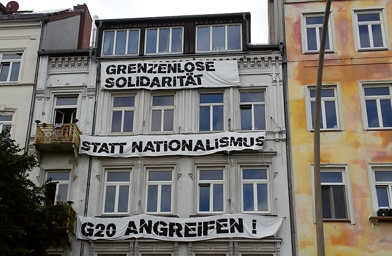 Transparent gege G20 auf einem Haus