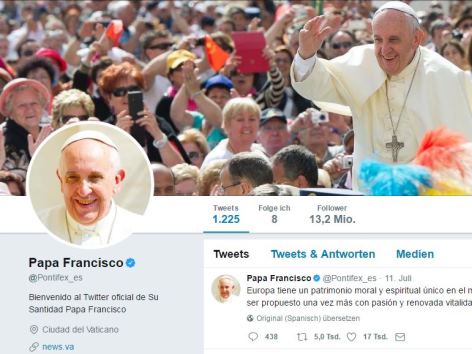 Papst auf Twitter