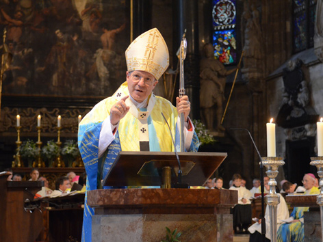 Kardinal Christoph Schönborn predigt im Stephansdom