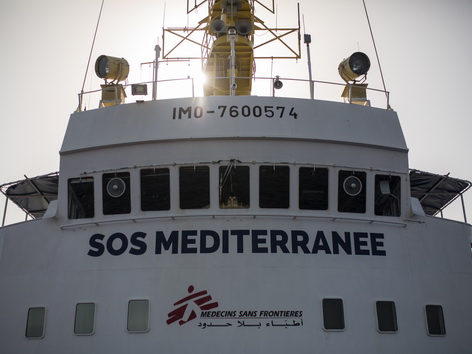 Hilfsschiff Aquarius von SOS Mediterranee