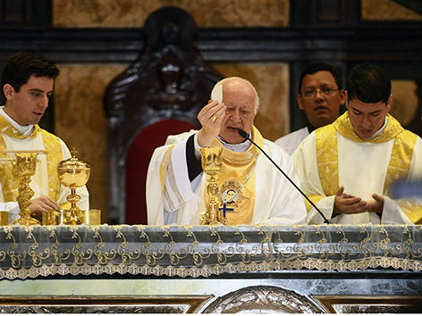 Der chilenische Kardinal Ricardo Ezzati Andrello beim Gedenkgottesdienst für Oscar Romero