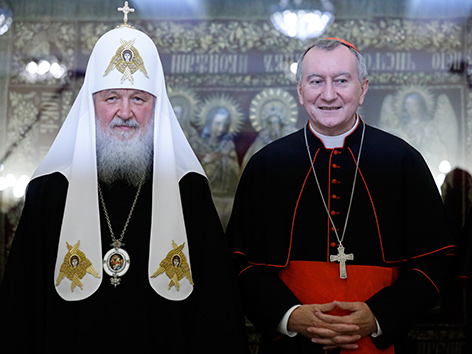 Patriarch Kirill und Vatikan-Staatssekretär Parolin
