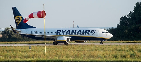 Ein Flugzeug der Ryanair