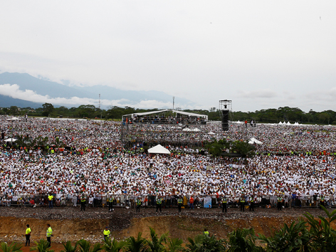Papst Messe Kolumbien Villavicencio