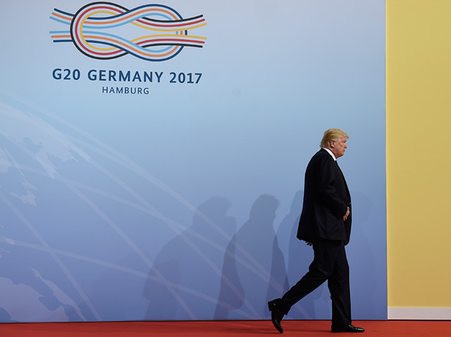 Donald Trump beim G-20-Gipfel im Juli 2017