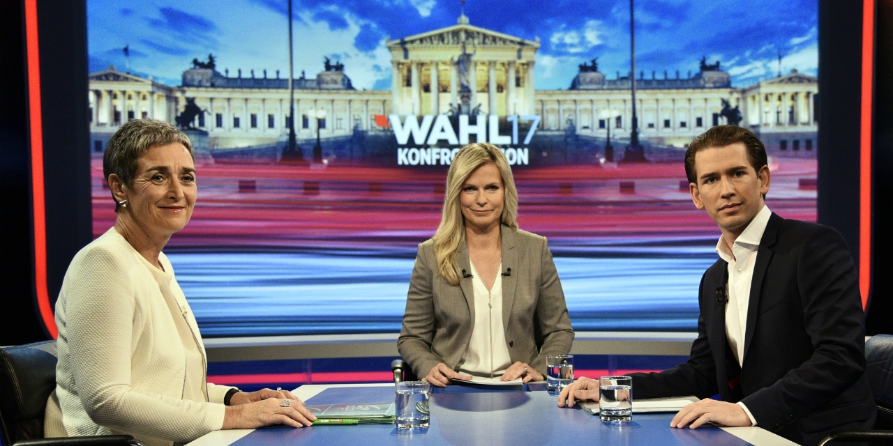 Foto Kurz und Lunacek im ORF Wahlduell