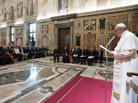 Papst Franziskus bei der Ratzinger-Preis Verleihung