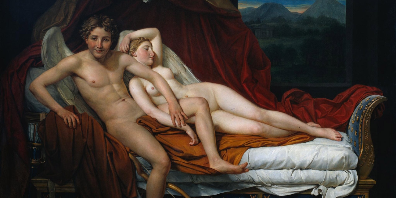 Gemälde von Jacques-Louis David: Eros und Psyche (1817)