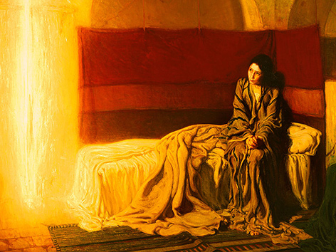 Henry Ossawa Tanner: The Annunciation (Ausschnitt, 1898)