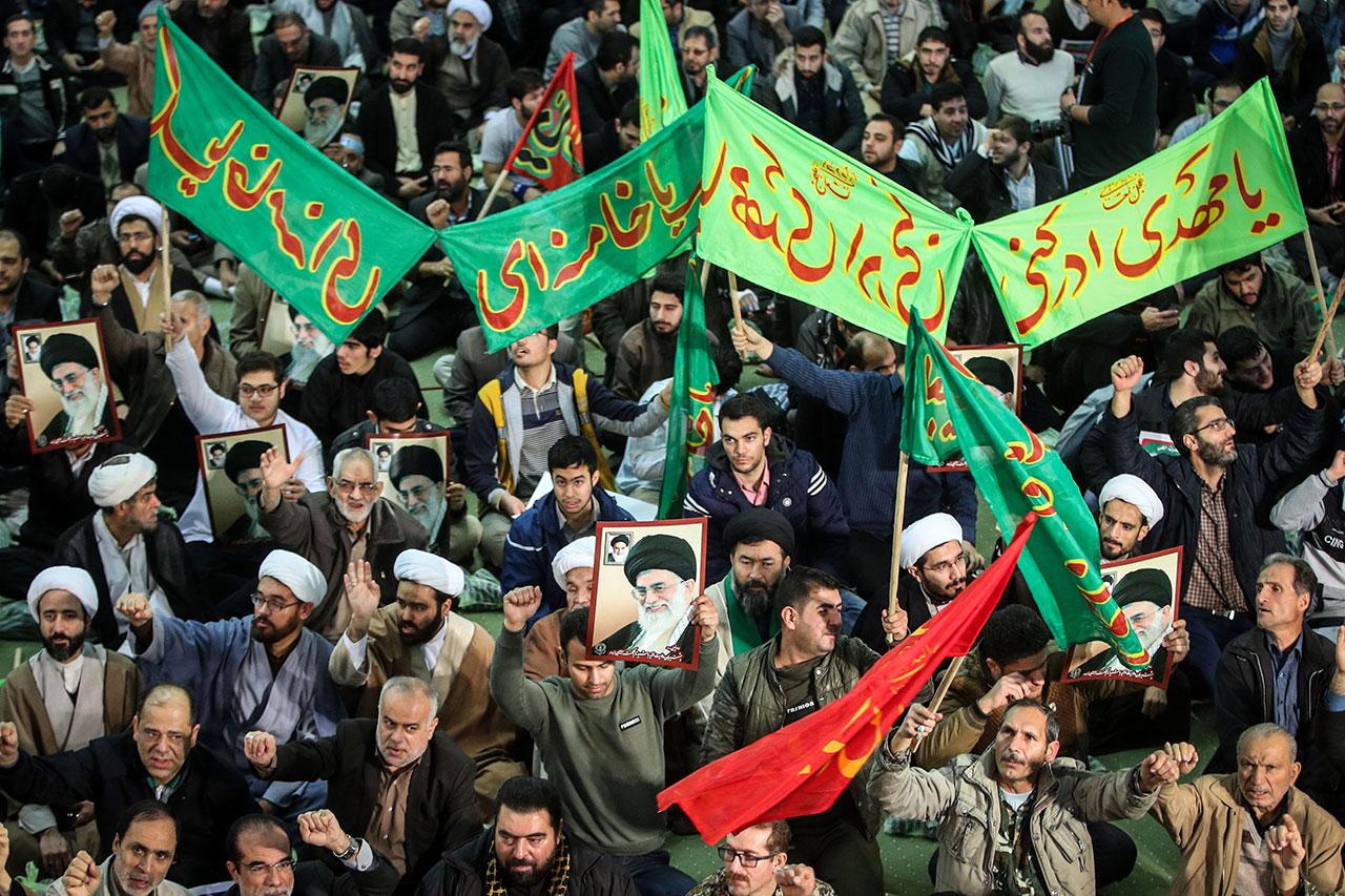 Pro-Regierungs-Proteste in Tehran am 30.12.2017