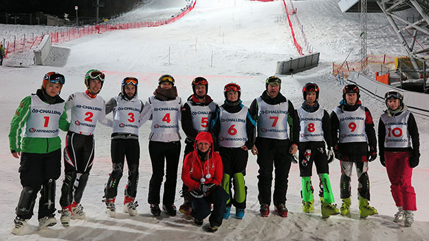 Das Team der Ö3-Ski-Challenge vor dem Start