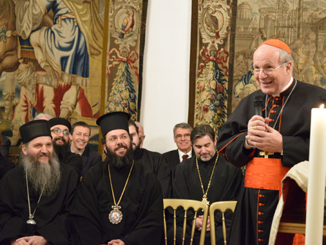 Kardinal Christoph Schönborn mit anderen christlichen Religionsvertretern beim Ökumenischen Empfang 2018