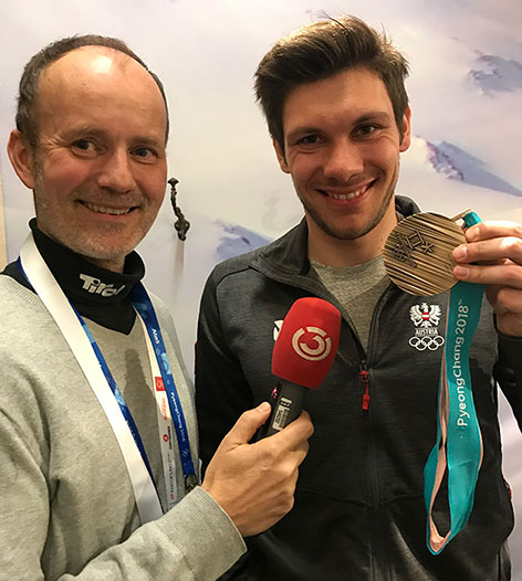 Medaillenfeier Ö3-Sportreporter Gerhard Prohaska und Michael Matt