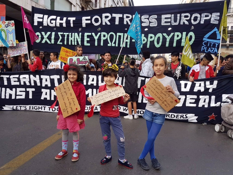 Flüchtlingsdemo in Athen