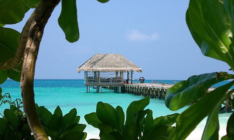 Anlegeplatz für Wasserflugzeuge auf den Malediven