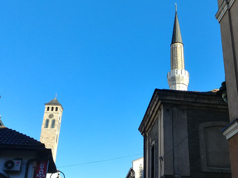 Sarajevo Minarett Kirchturm