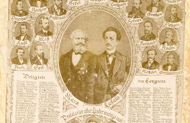Gedenkblatt zum Vereinigungskongress in Gotha, 1875