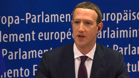 Zuckerberg im EU-Parlament bei Anhörung