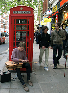 Straßenmusiker in London