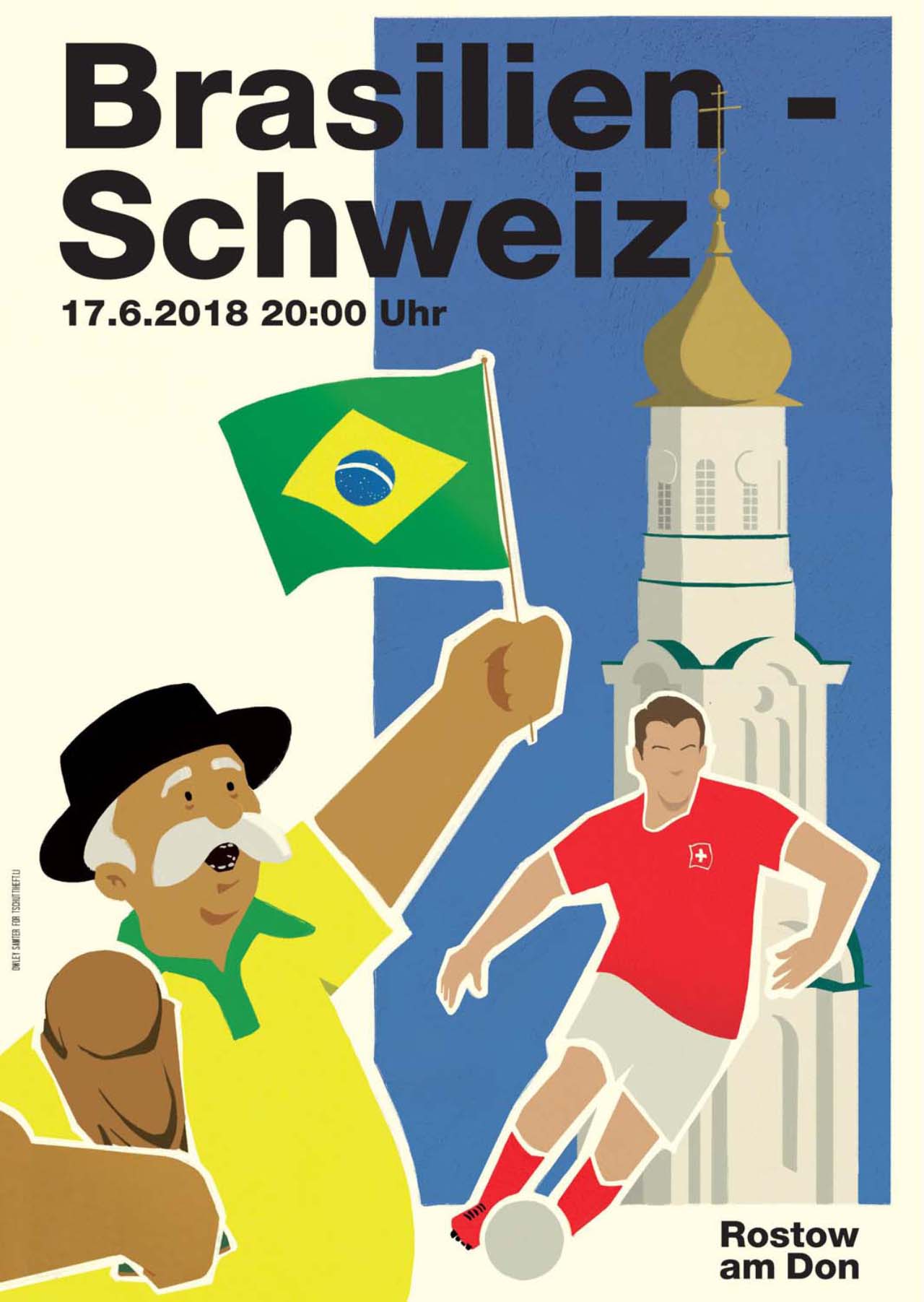 Tschutti Heftli Matchplakat Brasilien Schweiz