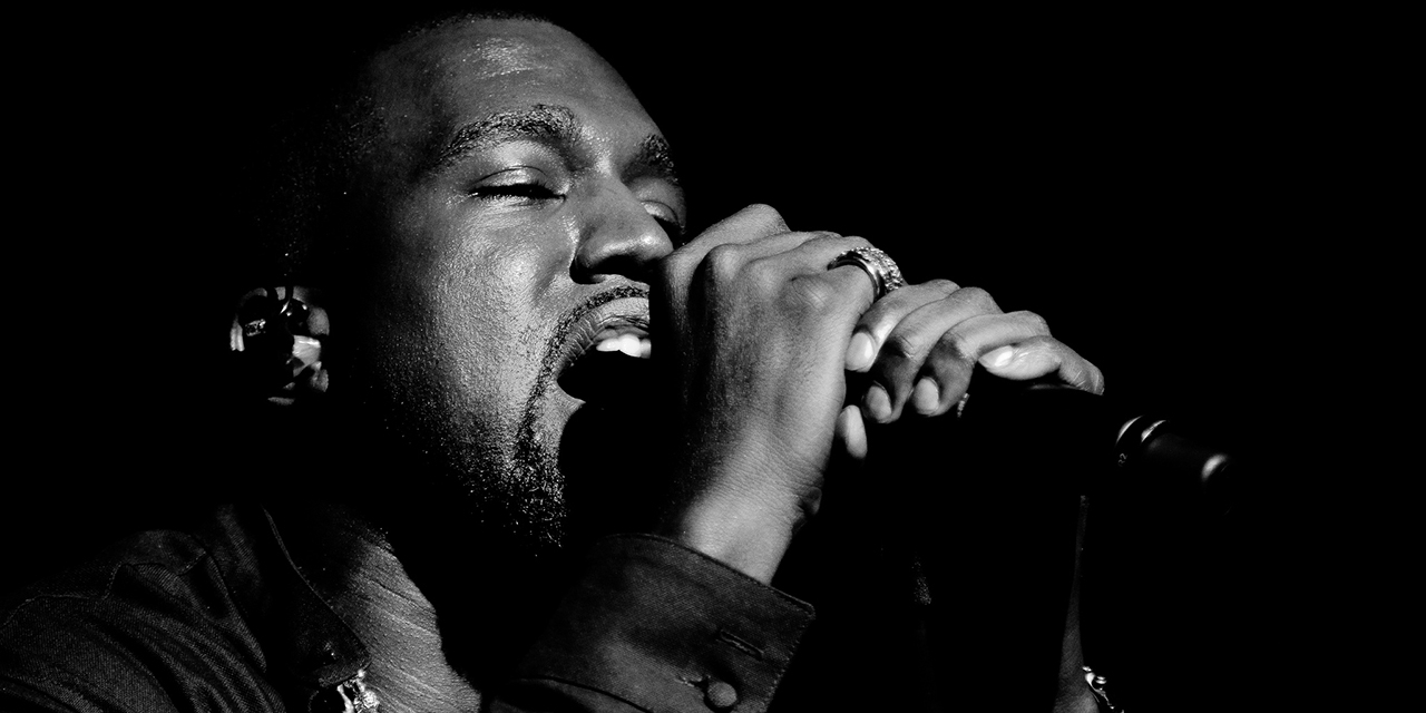 Kanye West performing at the Samsung Galaxy Note II Launch Event