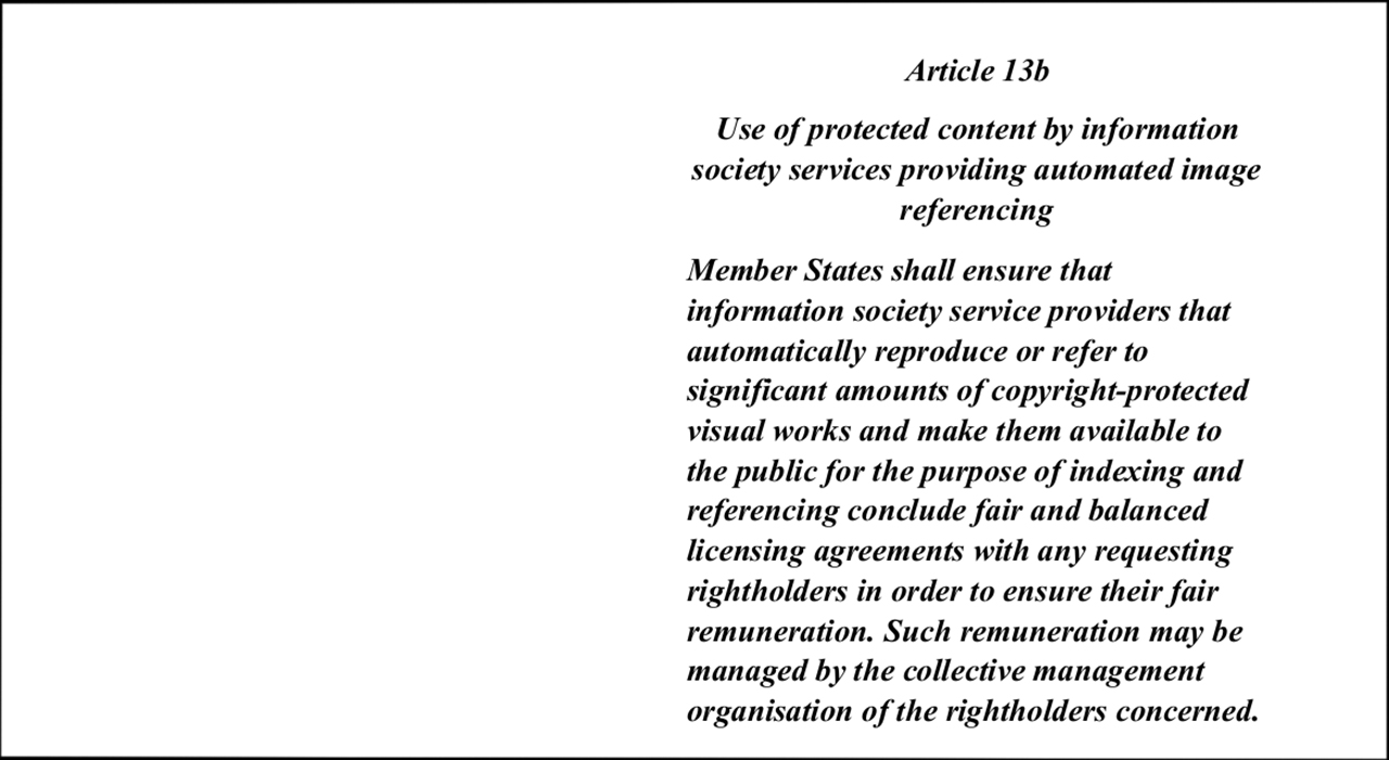 Screenshot Artikel 13 Copyright