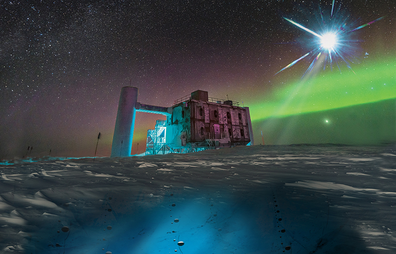 IceCube-Observatorium in der Antarktis