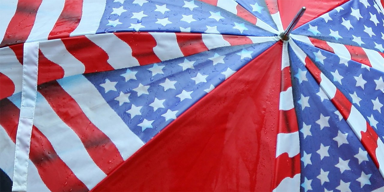 Regenschirm mit Motiv: US-Flagge