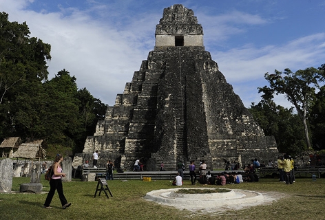 Maya-Tempel in Tikal, im heutigen Guatemala, eine der untersuchten Fundstätten