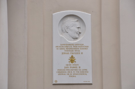 Papst Johannes Paul Gedenktafel Litauen