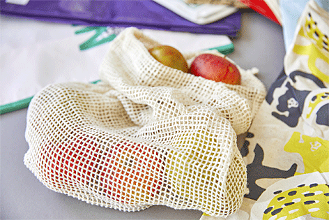 Ein waschbares Netz für Obst- und Gemüse