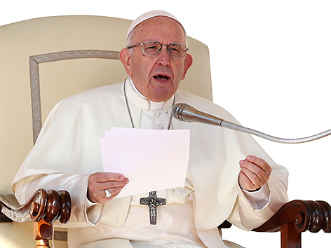Papst Franziskus bei der Generalaudienz am Mittwoch auf dem Petersplatz in Rom