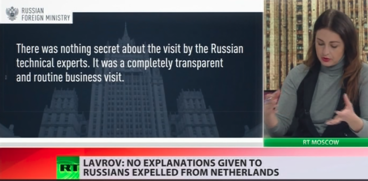 Screenshots aus einer Nachrichtensendung auf Russia Today