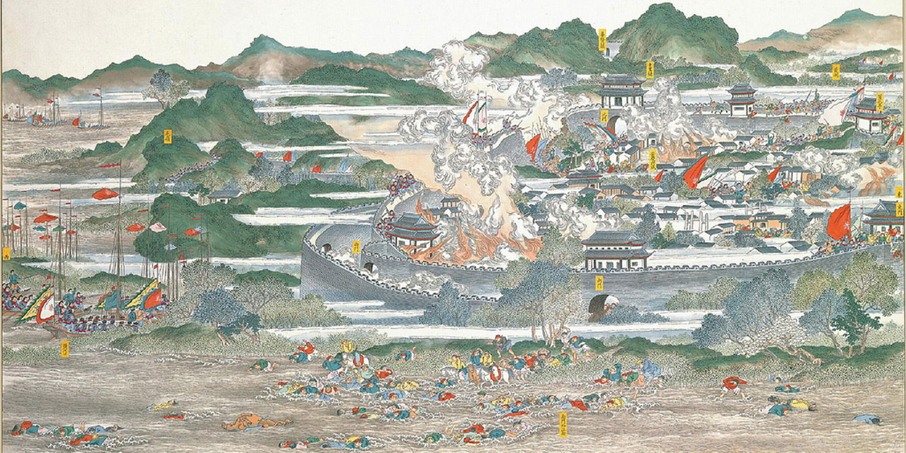 Gemälde über die Schlacht von Anqing aus 1884