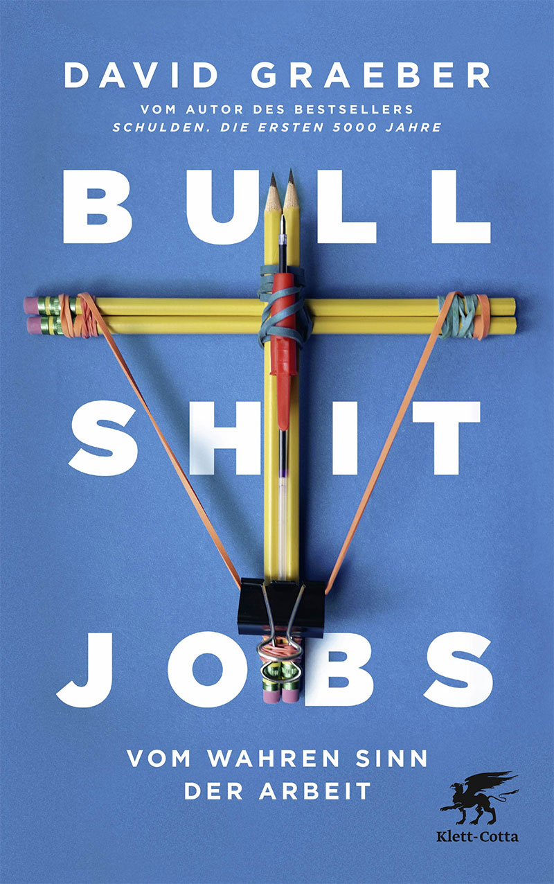 Buchcover von David Graebers "Bullshit Jobs"