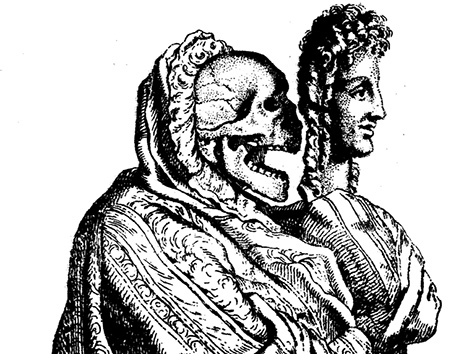Aus Johann Caspar Lavaters Physiognomischen Fragmenten (1775–78): Hinter der Maske der Schönheit lauert der Tod