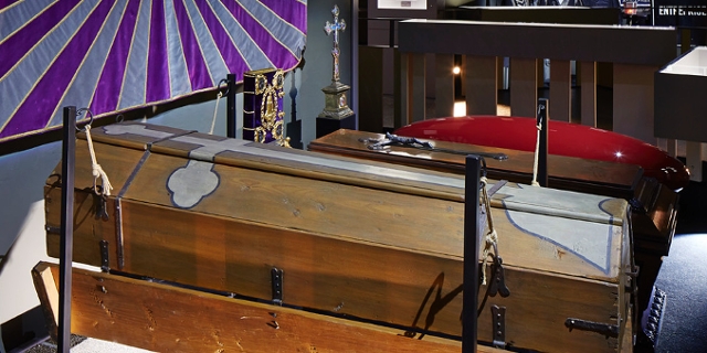 coffins at the undertaker's museum bestattungsmuseum vienna wien