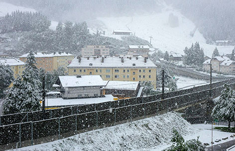 Schneefall in Bad Gastein