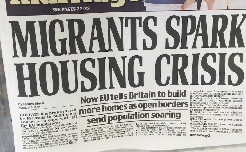 Mail von 20.5.15: "Migrants Spark Housing Crisis"