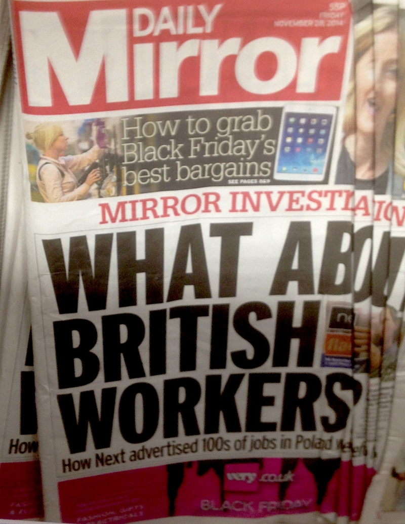 Daily Mirror: What About British Workers?