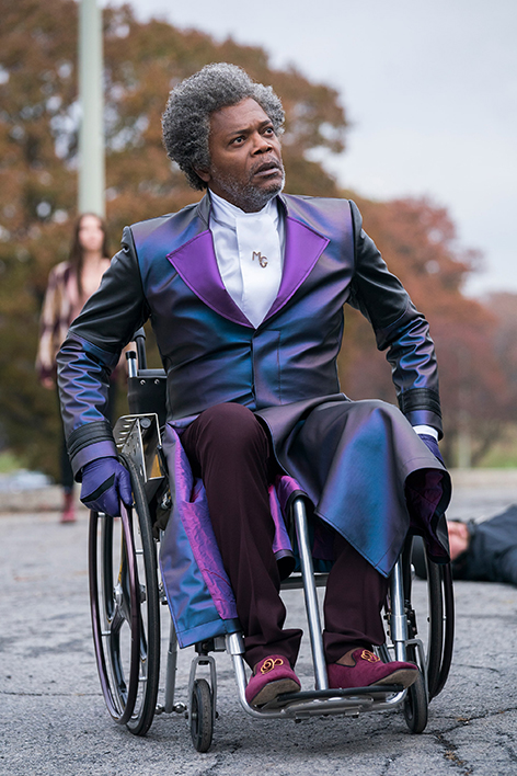 Samuel L. Jackson im Rollstuhl - Filmszene aus "Glass"