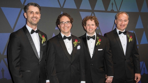 Bernd Bickel, Thabo Beeler, Derek Bradley and Markus Gross bei den Technik-Oscars/ The Academy of Motion Picture Arts and Sciences
