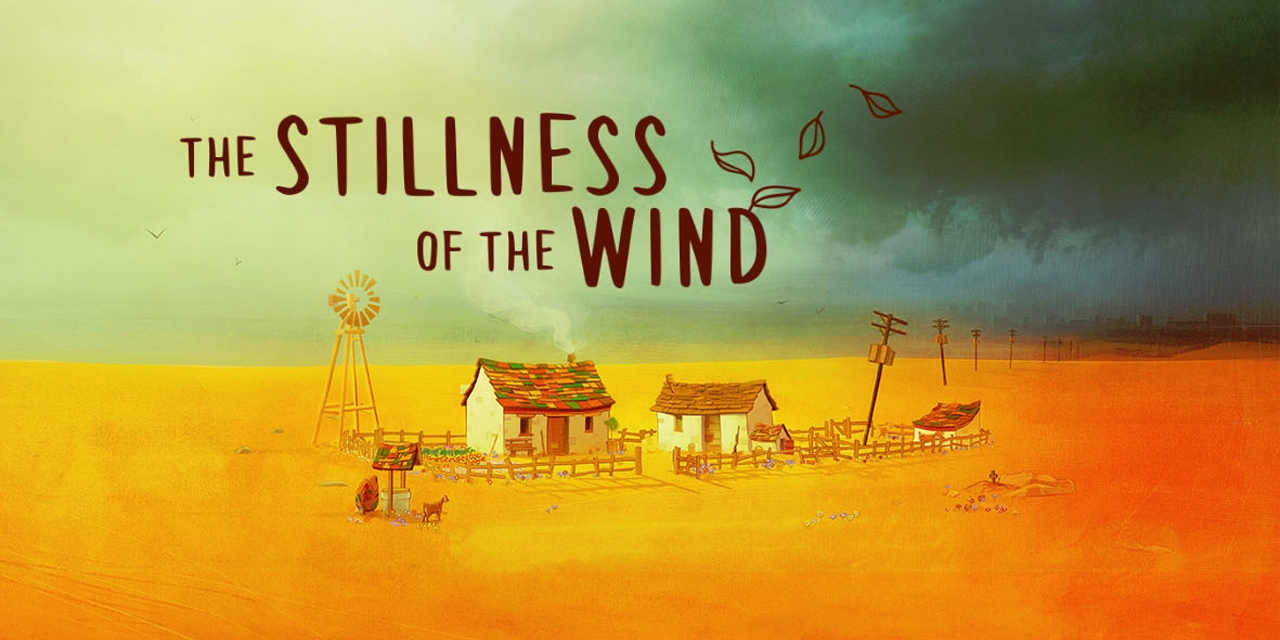 Titelscreen aus "The Stillness of the Wind": Der Bauernhof in einer Totalen.