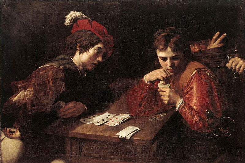 Gemälde mit Kartenspielern