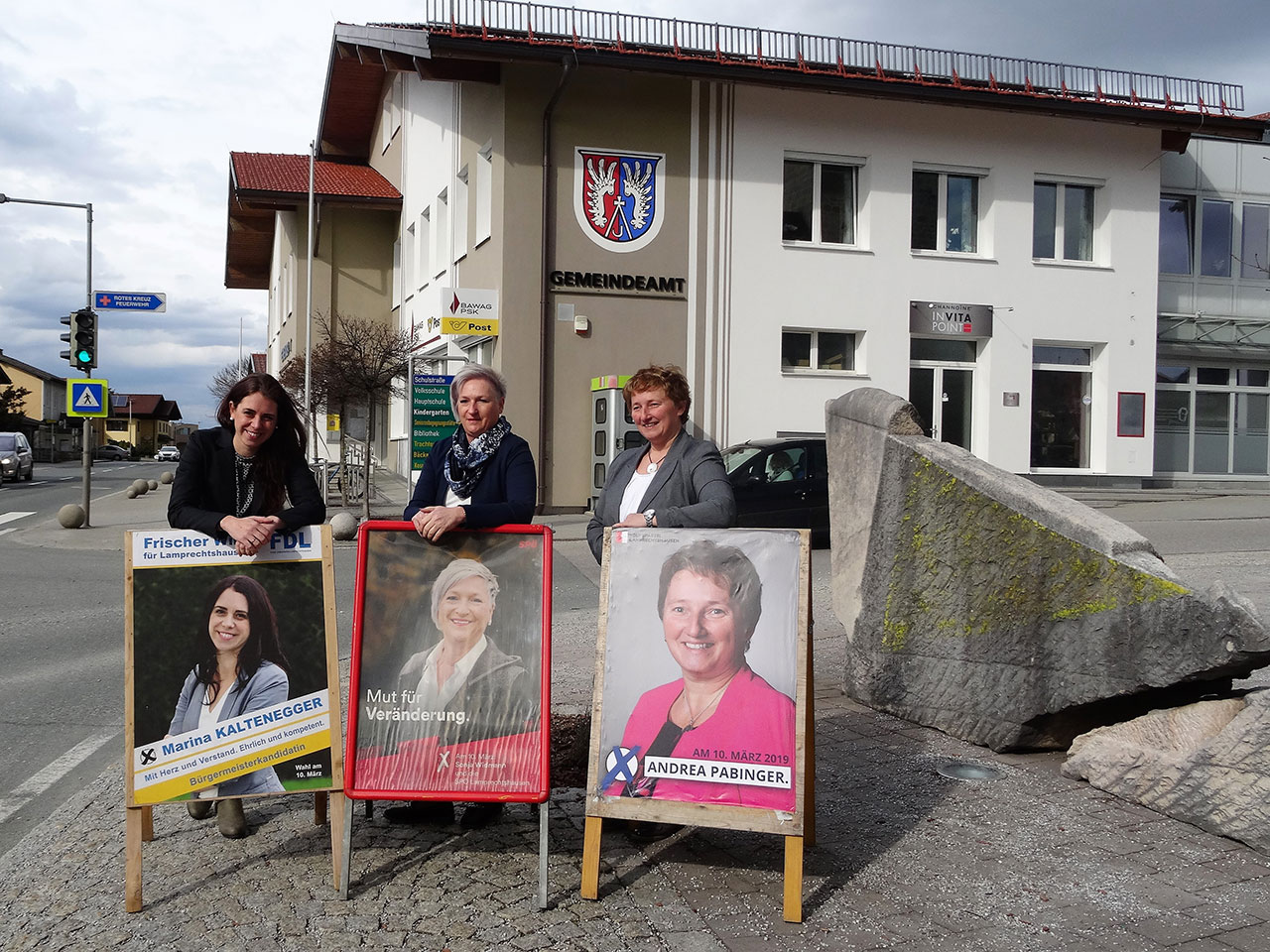 Drei Bürgermeister-Kandidatinnen Kaltenegger, Widmann und Pabinger