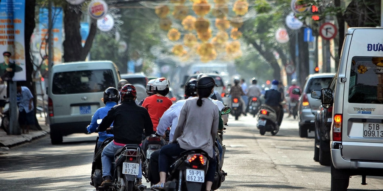Straße in Hanoi, Vietnam